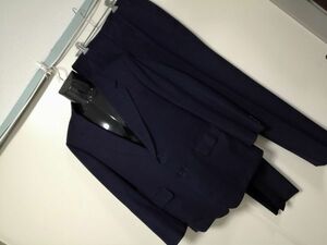 kkyj5043 ■ Matsuzakaya ■ 松坂屋 スーツ ジャケット パンツ セット シングル 2つボタン ストライプ 紺 ネイビー Mサイスくらい