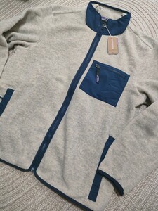 新品 定価19800 patagonia パタゴニア シンチラ フルジップ ジャケット XL オートミール ネイビー フリース ジャケット メンズ