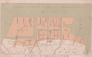 60616HE●戦前絵葉書●東京湾埋立株式会社埋立地平面図●古地図 郷土資料 観光
