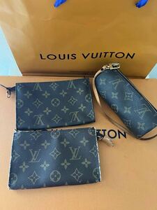 3点まとめセット　ルイヴィトンモノグラム　バケット用　ミニポーチ LOUIS VUITTON