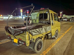 軽トラック荷台キャリア、荷台鳥居（New）type2加工無し全てボルト止め