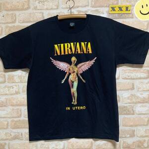 ニルヴァーナ ニルバーナ Tシャツ　XXLサイズ　IN UTERO ロックバンド　半袖　Nirvana