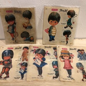 モペッツ　モペット　ロッテ　５枚　まとめて　セット　転写シート　アイロンプリント　Moppets　紙モノ　紙物　昭和レトロ　（管理番号001