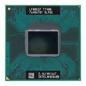 Intel Core 2 Duo T7400 SL9SE 2C 2.17GHz 4MB 34W Socket M LF80537GF0484M