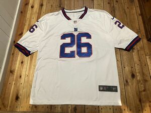 NFL NIKE ユニフォーム　USA輸入　メンズXL 100円スタート　売り切り　白　古着　BARKLEY アメフト　ゲームシャツ 半袖　卸　ホワイト 