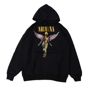 ag8a●新品 黒 Lサイズ●ニルバーナ/ニルヴァーナ NIRVANA パーカー スウェットパーカ PARKA//バンド ロック パンク メタル