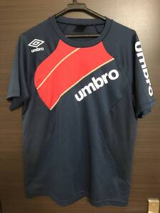 UMBRO アンブロ ユニ プラクティスシャツ 紺 Oサイズ（used）～サッカー、フットサル、スポーツ、部活、合宿、ジム～