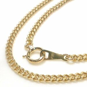 J◇K18【新品仕上済】チェーン ネックレス イエローゴールド 18金 喜平 2面 シングル 44cm 2.5mm幅 yellow gold chain necklace
