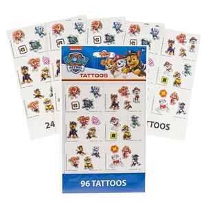 送料込 パウパトロール タトゥー シール 4シート 96個入り 18372 PAW PATROL TATTOO パウパト キッズタトゥー キャラクター グッズ