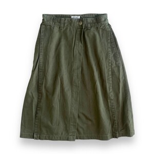 国内正規品 BEN DAVIS ベン デイビス ヘヴィー コットン スリット スカート Sサイズ COTTON オリーブ　キャンバス OLIVE カジュアル SKIRT