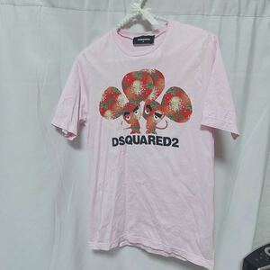 【dsquared2】レディースロゴプリントTシャツ/ピンク【Mサイズ】
