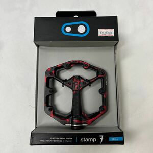 CRANKBROTHERS クランクブラザーズ フラットペダル small S stamp7 スプラッターペイントレッド 未使用