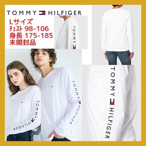 ■【新品/限定品】TOMMY HILFIGER Lサイズ ショルダーロゴ ロングスリーブ Tシャツ ロンT カットソー 正規品 ホワイト MW09096 GUCCI BEAMS