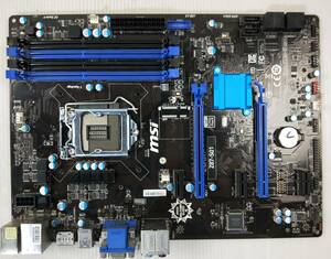 【中古パーツ】BIOS確認のみ、MSI Z87-S01 マザーボード ＩＯパネル LGA1150 ■MB4038