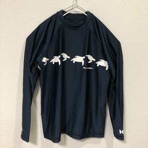 ★ヘリーハンセン HELLY HANSEN メンズ マリン 長袖 ラッシュガード Mサイズ TURTLE RASH HV81600 ネイビー