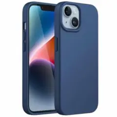 ブルー iPhone 14 Plus 6.7インチ用 シリコンケース