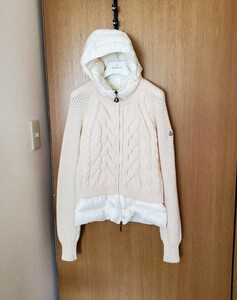 モンクレール【美品】ニット＆ダウン レディース サイズS ベージュ ジャパンタグ MONCLER 