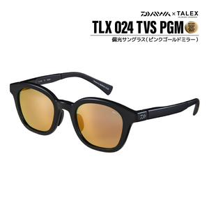 ダイワ 偏光サングラス TLX 024 フレームマットブラック レンズ トゥルービュースポーツ ピンクゴールドミラー ハードケース メガネ拭き2枚