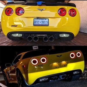 ③レッド&スモーク選択可能]●シボレー コルベット LED テールライト 4個セット リア ライト/Chevrolet Corvette /6代目/C6型[2005-2013]