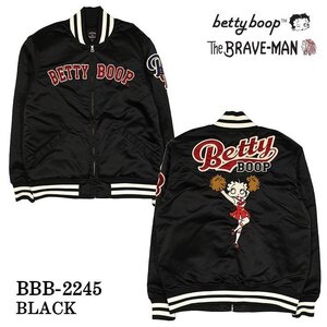 The BRAVE-MAN × BETTY BOOP ベティ ブープ 【定価￥22800＋税】 ナイロンツイルスタジャン BBB-2245 BLACK サイズ L