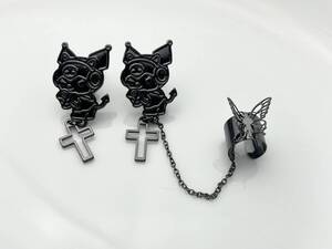 イヤリング レディース アクセサリー　蝶　黒