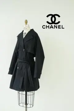 22AW CHANEL シャネル ロゴ 刺繍ユニフォーム トレンチ コート