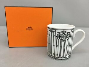 エルメス HERMES マグカップ H Deco アッシュデコ ホワイト Hデコ 箱付き アールデコ調 2312LR128