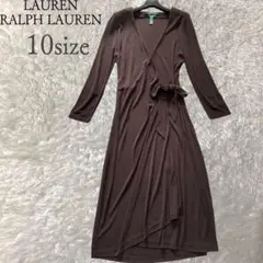 LAUREN RALPHLAUREN 大きいサイズ　カシュクールマキシワンピース