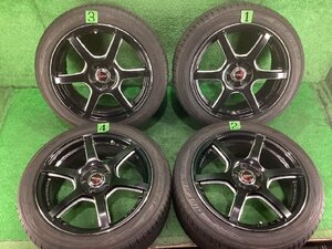 RAYS レイズ グラムライツ GRAM LIGHTS 57C6 17インチ タイヤホイール4本 205/50R17 ×7J +50 PCD100 65mm 5H GJ6 インプレッサ外し