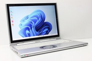 1円スタート ノートパソコン 2in1PC Windows11 WPS office搭載 Panasonic レッツノート CF-XZ6 SSD256GB メモリ8GB 第7世代 Core i5