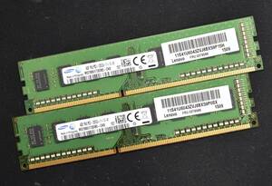 4GB 2枚組 (合計 8GB) PC3-12800 PC3-12800U DDR3-1600 240pin non-ECC Unbuffered DIMM 1Rx8(片面実装) Samsung (管:SA5779 x2s
