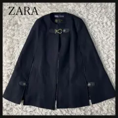 ZARA×MANTECO ポンチョコート ケープ ウールブレンド XS ブラック