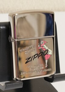 ZIPPO Windproof Beauty ウィンディガール 銀メッキ 鏡面 USA ヴィンテージ