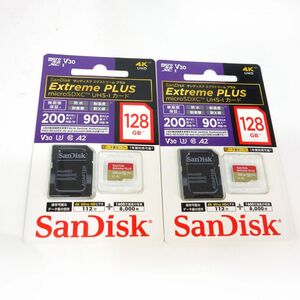 105【未開封】サンディスク SanDisk Extreme PLUS microSDXC UHS-Iカード 128GB 2点セット