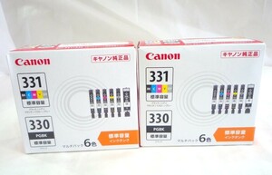 1000円スタート インクジェットカートリッジ 2個セット CANON 330PGBK 標準容量 6色マルチパック BCI-331+330 WHO ZZ1007