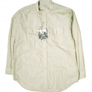 新品 Engineered Garments エンジニアードガーメンツ 22SS Banded Collar Shirt - Pima Cotton Broadcloth バンドカラーシャツ S Lt.Beige