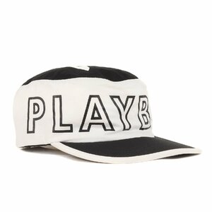 Supreme シュプリーム キャップ サイズ:FREE 17SS PLAYBOY ロゴプリント ワークキャップ Pillbox ホワイト ブラック プレイボーイ コラボ