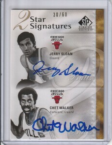 【JERRY SLOAN/CHET WALKER】2009-10 UPPER DECK SP SIGNATURE EDITION コンボ直筆サインカード 30/60