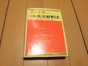 チャート式シリーズ　　詳解　英文解釈法 　山内邦臣 著