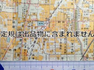 mC27【地図】昭和43年 茨木市 [バス路線・停留所名入 専売公社引込線 サッポロビール 松下電器テレビ工場 春日丘高校豊川・泉原分校