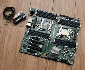 ★美品★Gigabyte GA-7WESVデュアルXeon E5 v4対応 マザーボード フロントスイッチパネル付き LGA2011-v3 (X10DAi X10DRi同世代) CPUオマケ