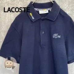 【日本製】LACOSTE 半袖 ポロシャツ 襟 刺繍 古着 ワニ ユニセックス