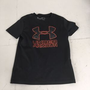 送料無料★UNDER ARMOUR アンダーアーマー★半袖Tシャツ　トップス★YSM ヒートギア　130 子供　キッズ★ブラック#60805sj44