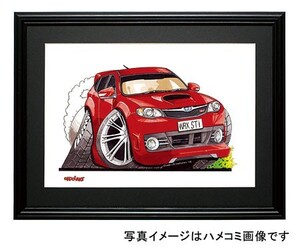 イラスト GHインプレッサ(WRX STi・赤）