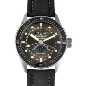 ブランパン BLANCPAIN 5054-1110-B52A フィフティ ファゾムス バチスカーフ コンプリートカレンダー 腕時計 自動巻 グレー文字盤 メンズ