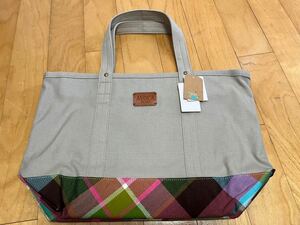 新品●アヴォカ AVOCA HENRY TOTE BAG　ヘンリートートバッグ★チェック柄　キャンバス　コットン