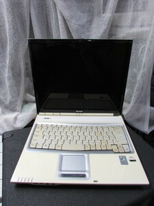 【YNT0310】★SHARP Mebius PC-AL50F Athlon XP-M 2000+ 1.67GHz/256MB/40GB/COMBO?/15TFT/1024ｘ768/LAN/AC欠品 BIOS確認済み★中古