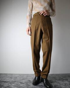 P802 1980s windowpane check wide-straight slacks ワイドストレート ウィンドウペン チェック柄 スラックス TALON W34 ブラウン系