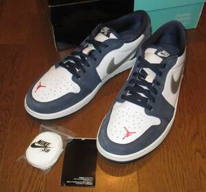 NIKE SB AIR JORDAN 1 LOW QS CJ7891-400 ネイビー 29cm US11 (検索用 ナイキ ジョーダン SB navy 紺 堀米雄斗