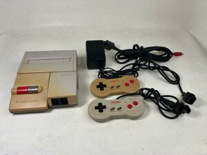 ニューファミコン ファミリーコンピュータ FC 本体 アダプター AVケーブル コントローラー2個付き 一式 動作確認済 aprn-fc